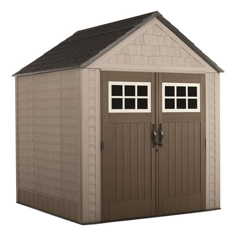 Rubbermaid Large Vertical Shed is great for storing long handled tools and other lawn and garden equipment. Its stylish design specifically intended to blend into your outdoor living space. Durable, double wall …
